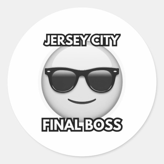 Jersey City Eindbaas Sticker (Voorkant)