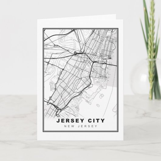 Jersey City Kaart (Voorkant)
