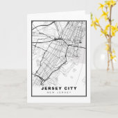 Jersey City Map Kaart (Gele Bloem)