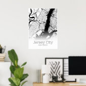 Jersey City Map - New Jersey - City Map Poster (Thuiskantoor)