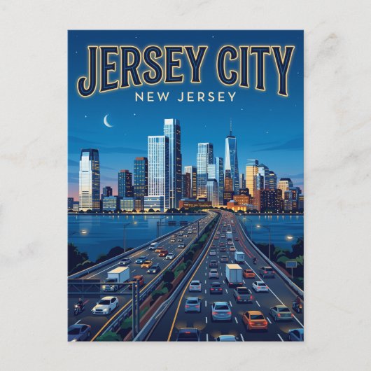 Jersey City New Jersey Briefkaart (Voorkant)