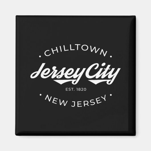 Jersey City New Jersey Chilltown - Black - Small - Magneet (Voorkant)