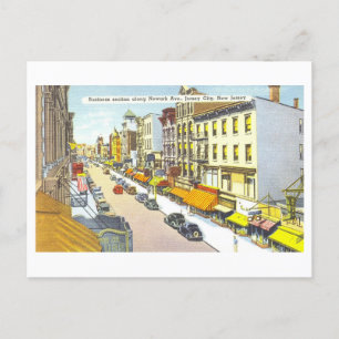  Jersey City, New Jersey, Downtown Uitzicht Briefkaart