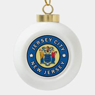 Jersey City New Jersey Keramische Bal Ornament
