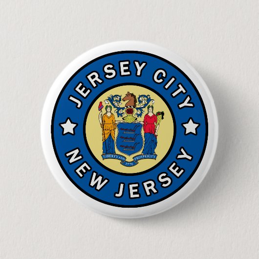 Jersey City New Jersey Ronde Button 5,7 Cm (Voorkant)