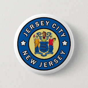 Jersey City New Jersey Ronde Button 5,7 Cm