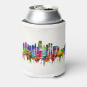 Jersey City New Jersey Skyline Blikjeskoeler (Blikje Achterkant)