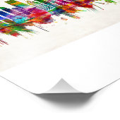 Jersey City New Jersey Skyline Foto Afdruk (Hoek)