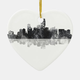 JERSEY CITY, NEW JERSEY SKYLINE KERAMISCH ORNAMENT