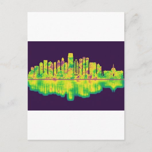 Jersey City New Jersey Skyline Uitnodiging Briefkaart (Voorkant)