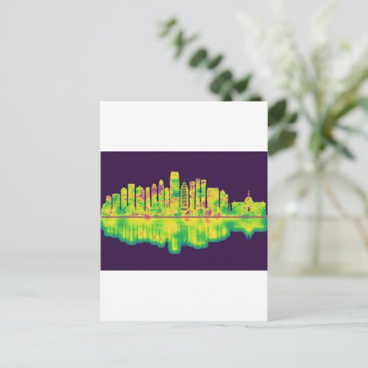 Jersey City New Jersey Skyline Uitnodiging Briefkaart (Staand voorkant)