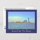 Jersey City, New Jersey, VS. Briefkaart (Voorkant / Achterkant)