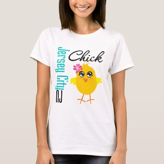 Jersey City NJ Chick T-shirt (Voorkant)