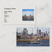 Jersey City NJ - Politieboot door colgate Clock Visitekaartje (Voorkant / Achterkant)