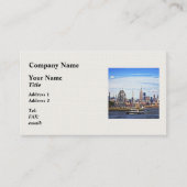 Jersey City NJ - Politieboot door colgate Clock Visitekaartje (Voorkant)