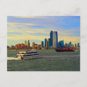 Jersey City Skyline #2-2 Briefkaart