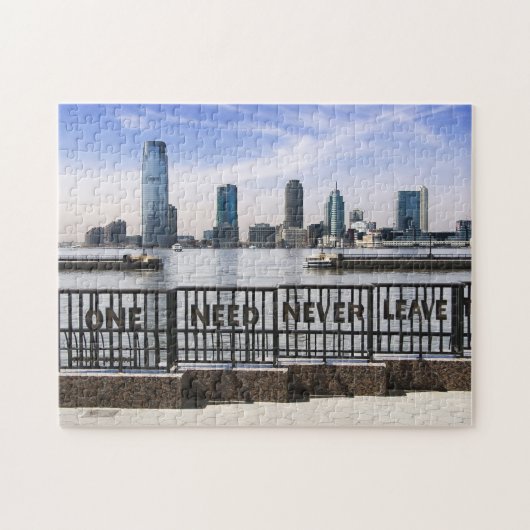 Jersey City Skyline One heeft nooit nodig Legpuzzel (Horizontaal)