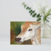 Jersey Cow aceo Briefkaart (Staand voorkant)