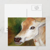 Jersey Cow aceo Briefkaart (Voorkant / Achterkant)