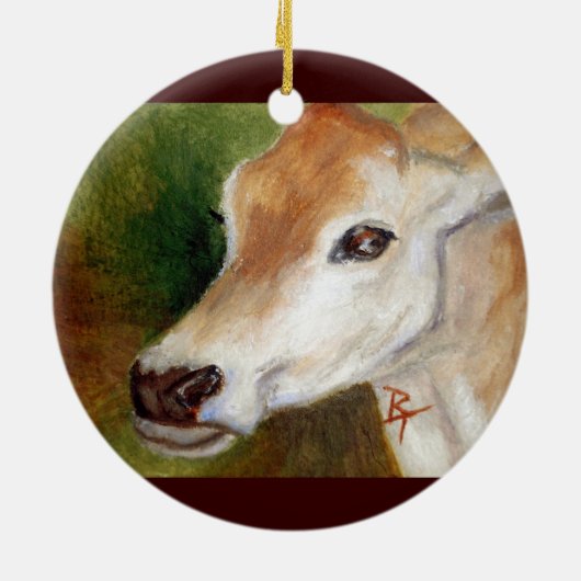 Jersey Cow acoe Ornament (Achterkant)