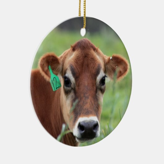 Jersey Cow Keramisch Ornament (Rechts)