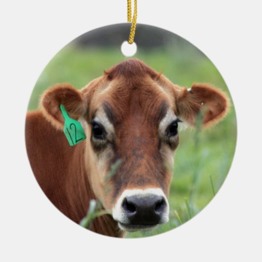 Jersey Cow Keramisch Ornament (Voorkant)