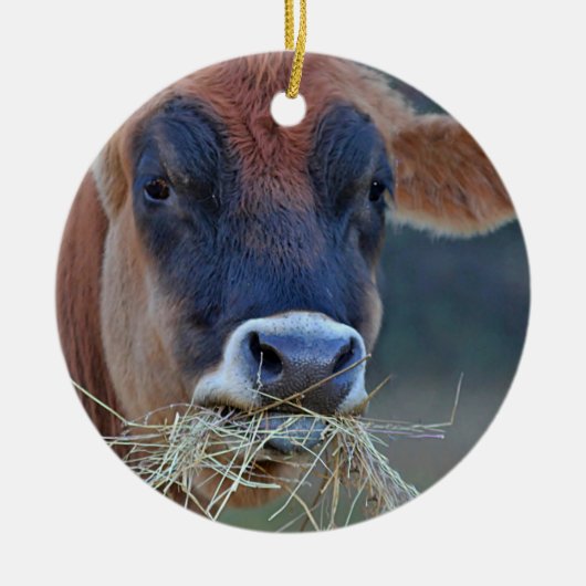 Jersey Cow Keramisch Ornament (Voorkant)