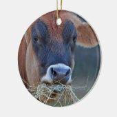 Jersey Cow Keramisch Ornament (Links)