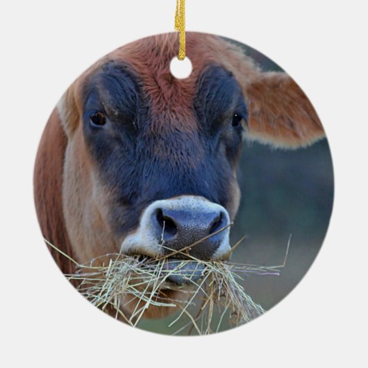 Jersey Cow Keramisch Ornament (Achterkant)
