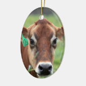 Jersey Cow Keramisch Ornament (Links)