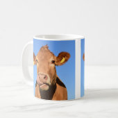Jersey Cow Licking zijn Nose Koffiemok (Voorkant links)