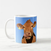 Jersey Cow Licking zijn Nose Koffiemok (Links)
