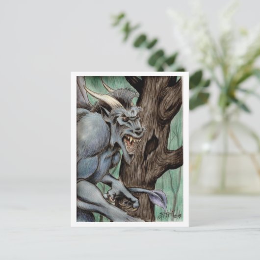 Jersey Devil Briefkaart (Staand voorkant)