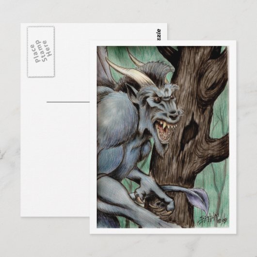 Jersey Devil Briefkaart (Voorkant / Achterkant)