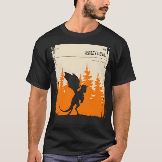 Jersey Devil Cryptid Book Hoesje Poster T-shirt (Voorkant)