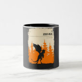 Jersey Devil Cryptid Book Hoesje Poster Tweekleurige Koffiemok (Center)