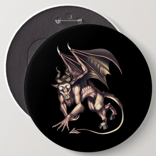 Jersey Devil Cryptid Creature Ronde Button 6,0 Cm (Voorkant /achterkant)