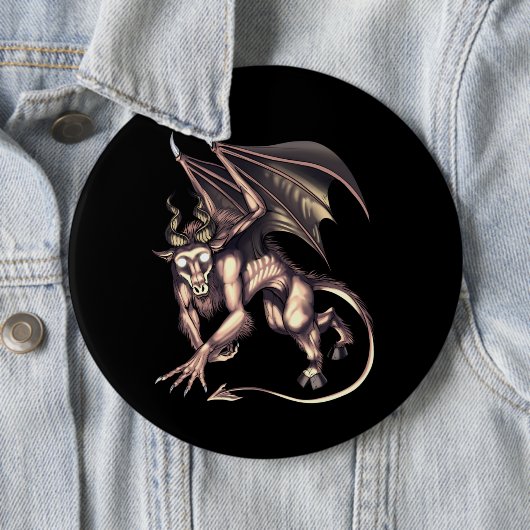 Jersey Devil Cryptid Creature Ronde Button 6,0 Cm (In situ)
