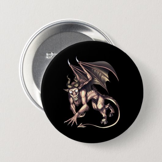 Jersey Devil Cryptid Creature Ronde Button 7,6 Cm (Voorkant /achterkant)