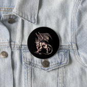 Jersey Devil Cryptid Creature Ronde Button 7,6 Cm (In situ)