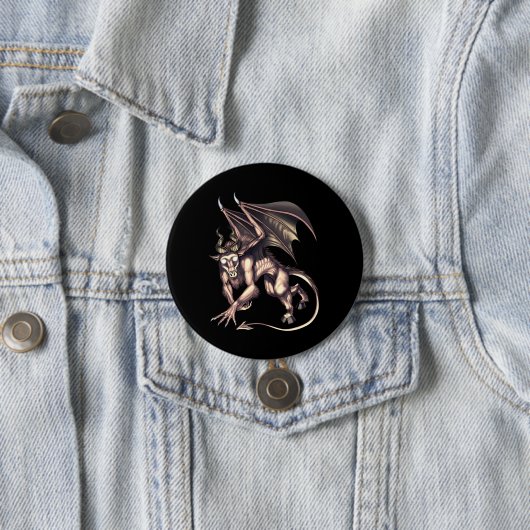 Jersey Devil Cryptid Creature Ronde Button 7,6 Cm (In situ)