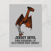 Jersey Devil Cryptid tekst Briefkaart (Voorkant)