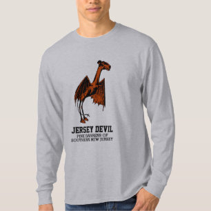 Jersey Devil Cryptid tekst T- T-shirt