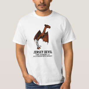 Jersey Devil Cryptid tekst T- T-shirt
