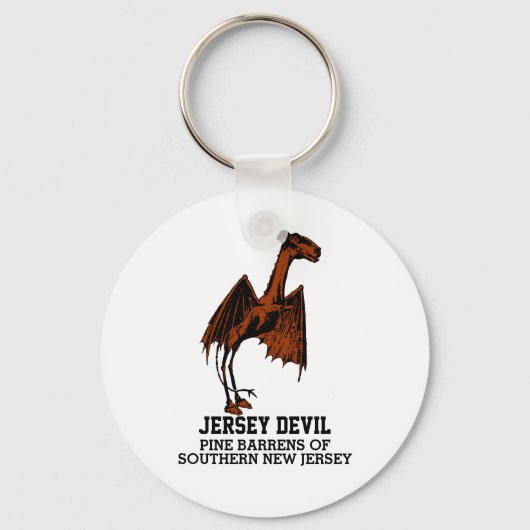 Jersey Devil Cryptid  Text Ke Sleutelhanger (Voorkant)