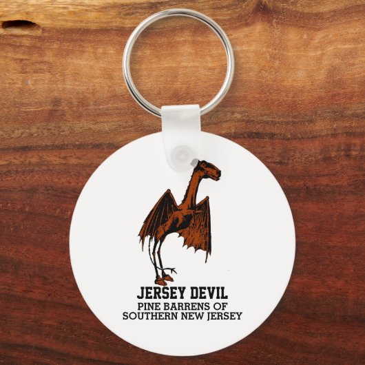 Jersey Devil Cryptid  Text Ke Sleutelhanger (Voorkant)