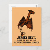 Jersey Devil Cryptid  Text Po Briefkaart (Voorkant / Achterkant)