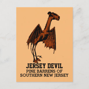 Jersey Devil Cryptid Text Po Briefkaart