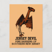 Jersey Devil Cryptid  Text Po Briefkaart (Voorkant)