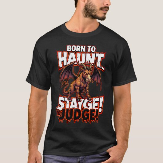 Jersey Devil Geboren Om Te Kwijlen Funny Cryptid H T-shirt (Voorkant)